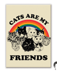 Badge Bomb - Cats Are My Friends Rectangle Magnet