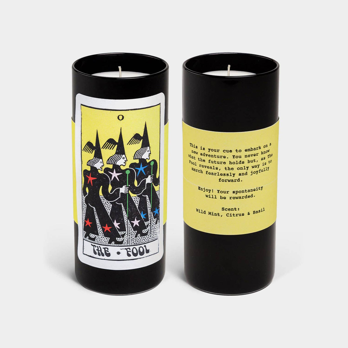 Tarot The Fool Candle - 6" Tall &amp; 60 Hr Burn, Mint &amp; Citrus