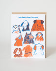 Egg Press Manufacturing - Love You Hot Diggedy Dogs Letterpress Card by Egg Press