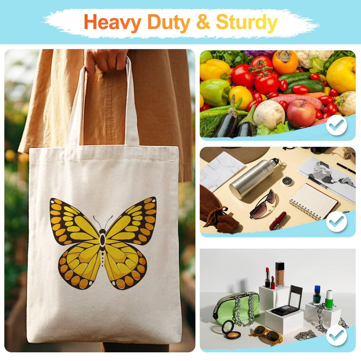 Paint Your Numbers - Golden Monarch Tote – Sunset Butterfly Edition Paint by Numbers Kit