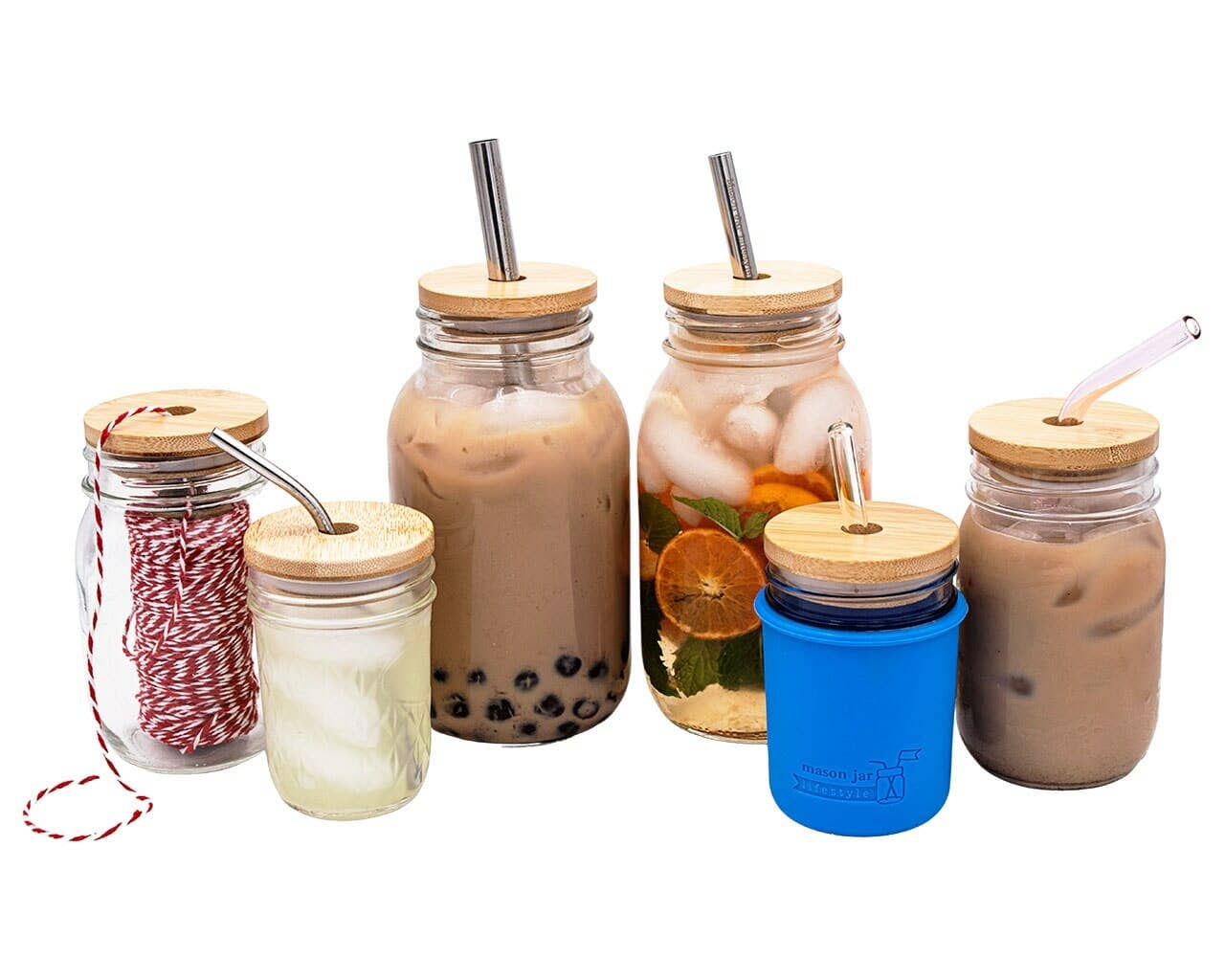Mason Jar Lifestyle - Bamboo Straw Hole Tumbler Lid for Mason Jars