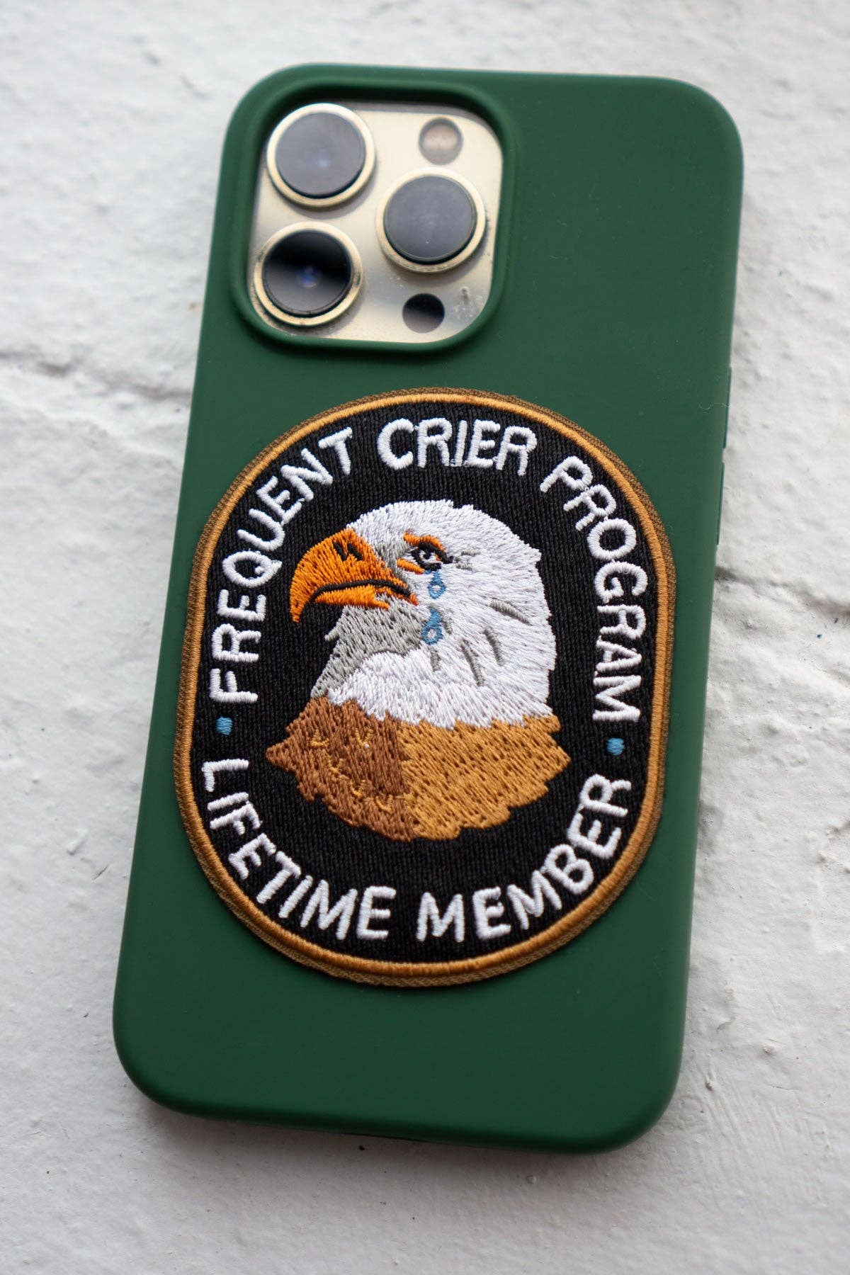 Frequent Crier Eagle Sticky Patch| Embroidered Sticker Patch