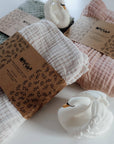 Muslin baby hooded bathtowel Powder