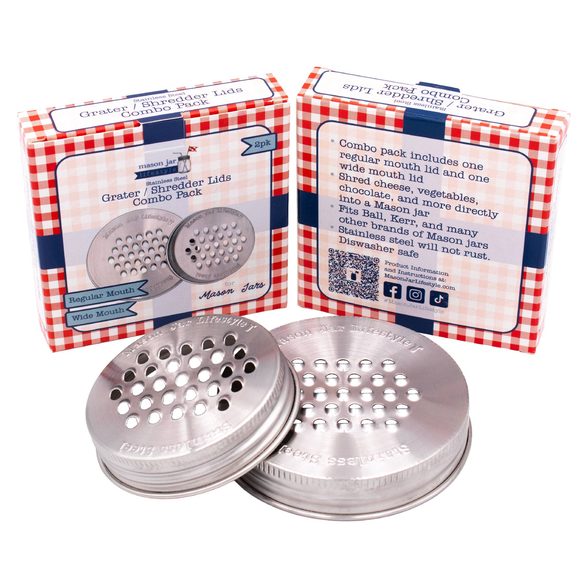 Grater / Shredder Lid for Mason Jars