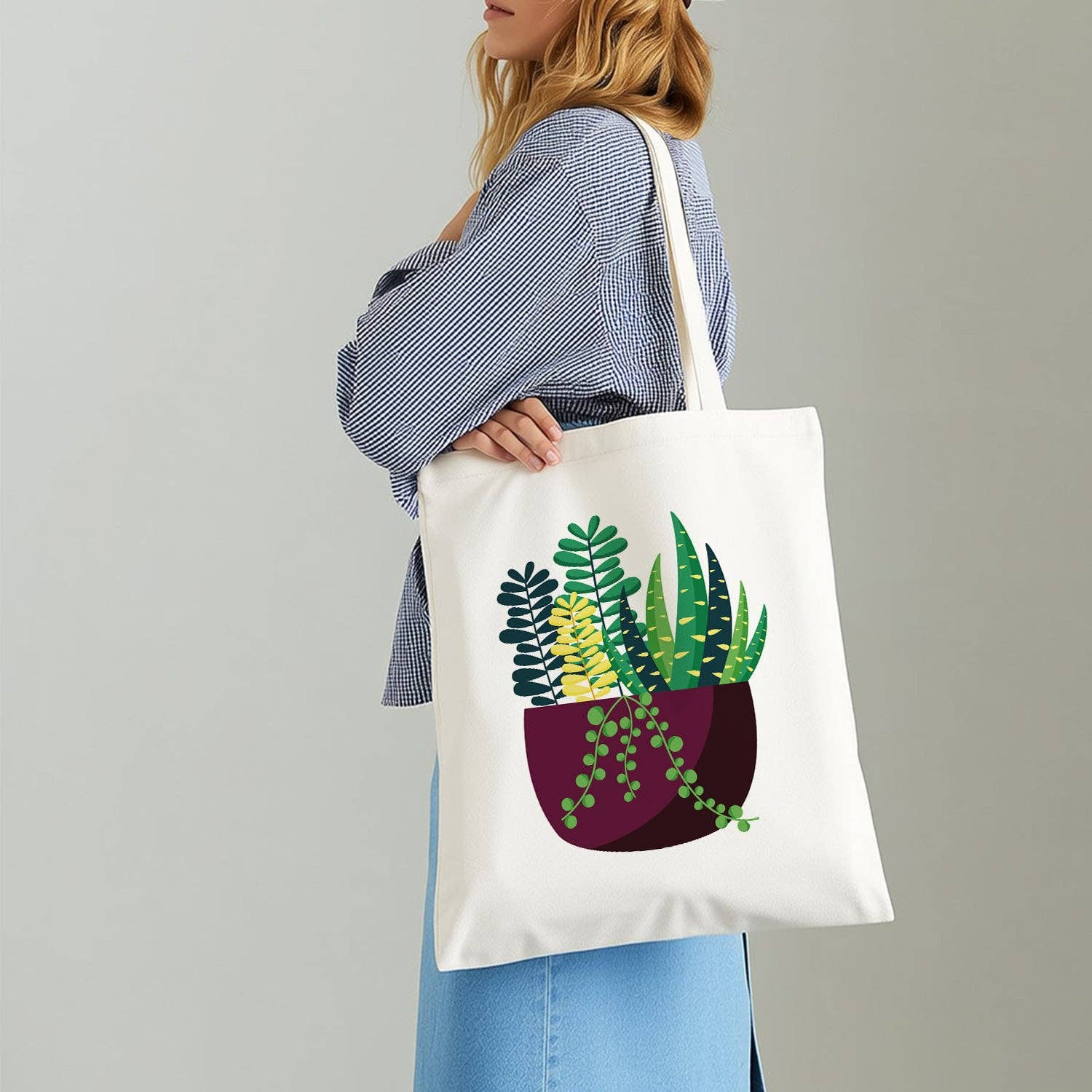 Paint Your Numbers - Succulent Garden Tote Paint by Numbers Kit