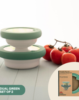 Food Huggers - Food Huggers Lids Set/2 Gradual Green (S,M)