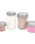 Mason Jar Lifestyle - Sugar Dispensing Stainless Steel Lids for Mason Jars 2 Pack