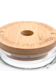 Mason Jar Lifestyle - Bamboo Straw Hole Tumbler Lid for Mason Jars