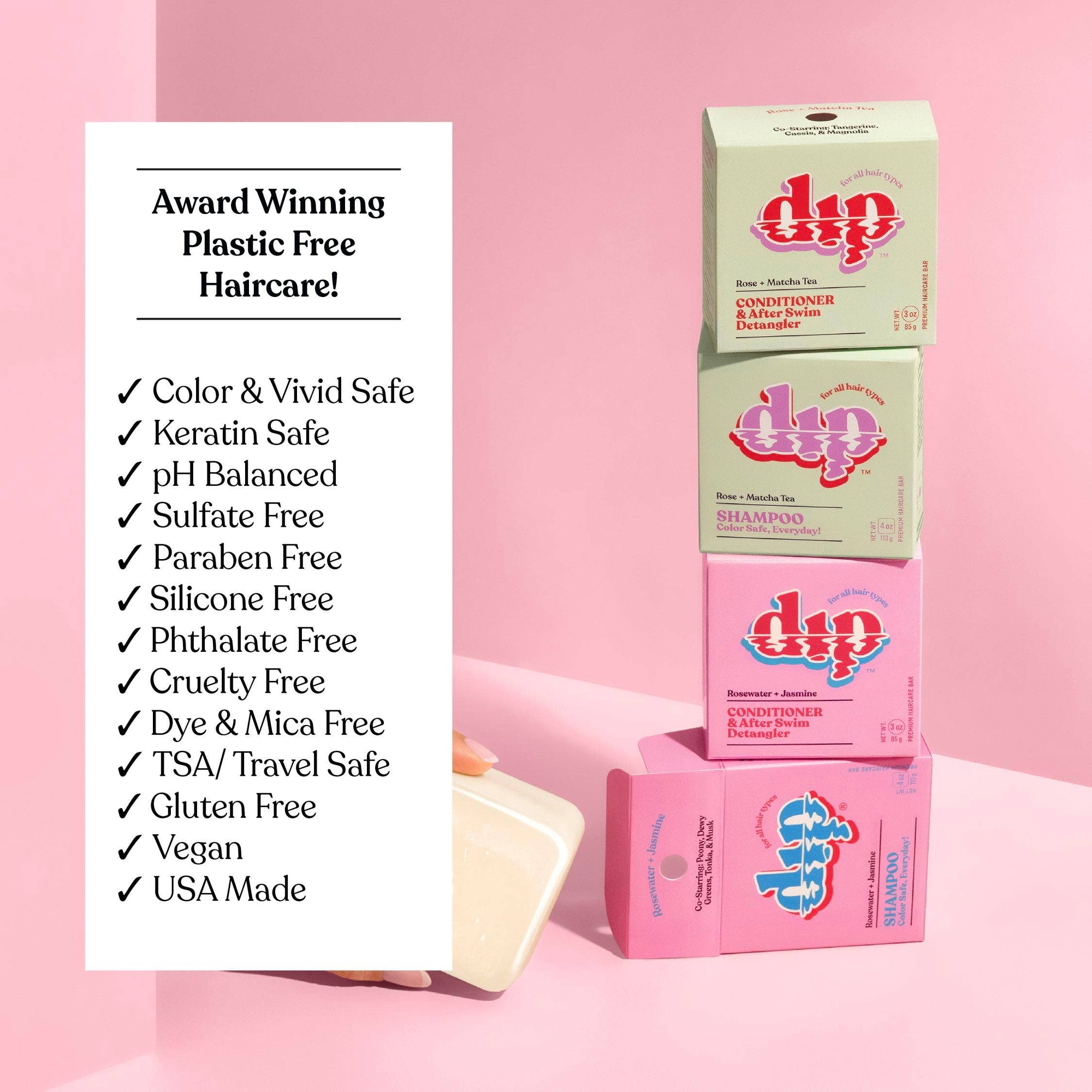 Dip - Dip Shampoo Bar: Color Safe, Everyday- Rosewater &amp; Jasmine