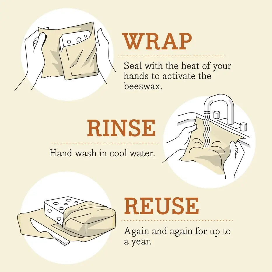 Bee's Wrap Medium Beeswax Wrap 3 Pack - Wheels 'n' Wedges