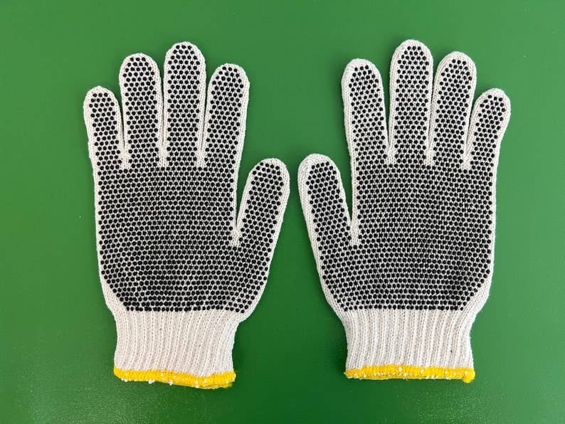 Bunny Gardening Gloves: Le Lapin Rabbit Print, Cotton Blend