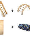 4 Pieces Climbing Set - Climbing Triangle, Arch Rocker, Pillow, and 2in1 Ramp
