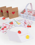 Meri Meri - Fruit Basket Kids Valentine's Cards & Erasers Set