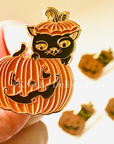 Pumpkin Cat soft enamel pin