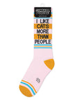 I Like Cats More Than People Gym Crew Socks