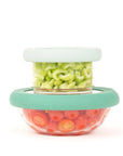 Food Huggers - Food Huggers Lids Set/2 Gradual Green (S,M)
