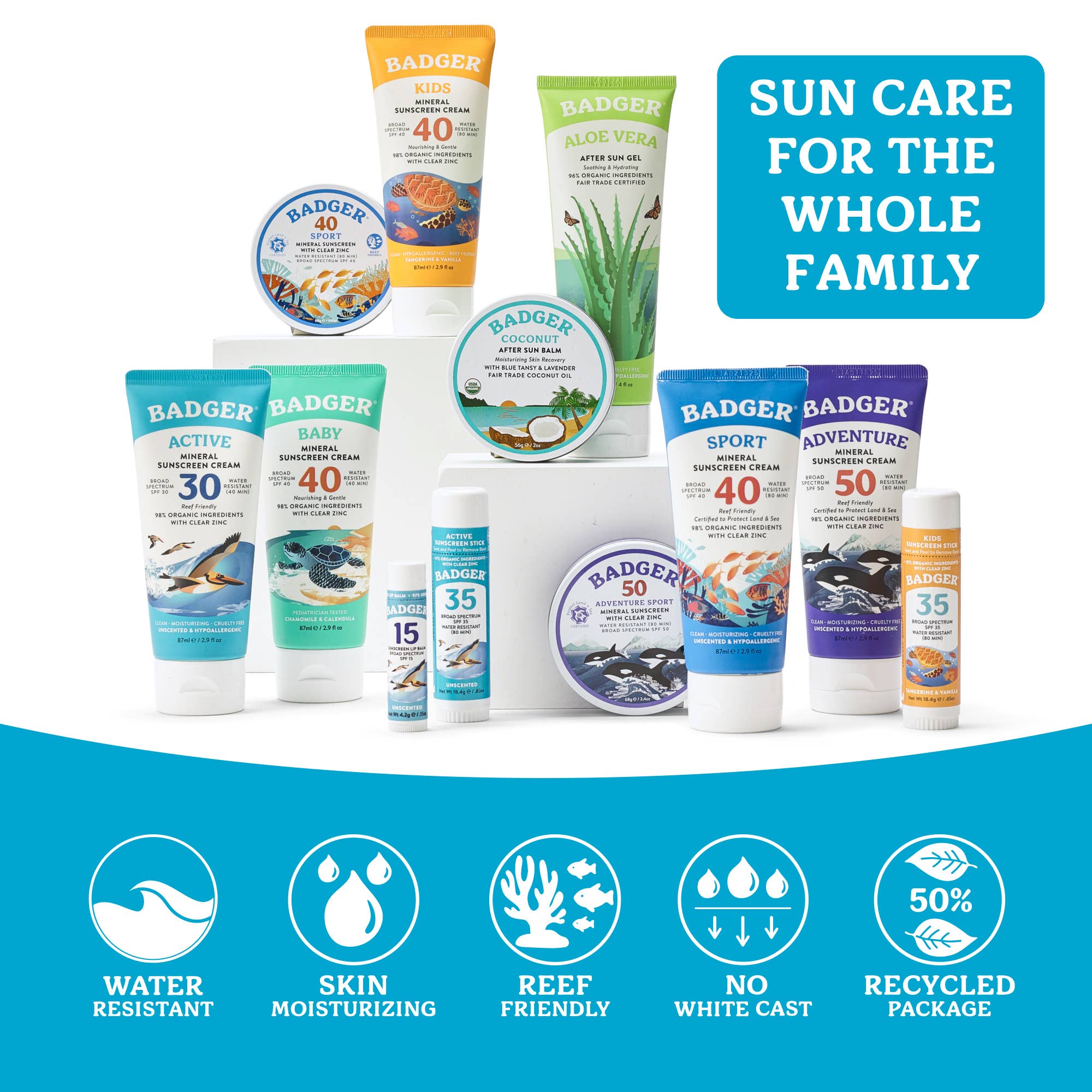 Badger Mineral Sunscreen Cream SPF 30, Zinc Oxide Sun Care