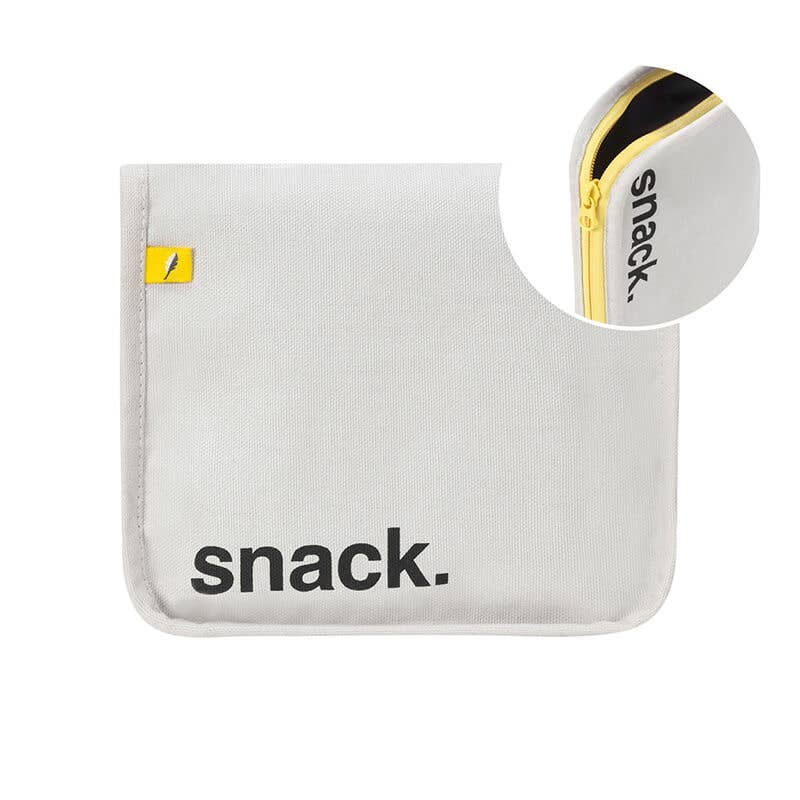 Snack Mat - ‘Snack’ Black with Yellow Zip