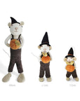 Small White Boy Mouse w/Pumpkin and Brown Pants