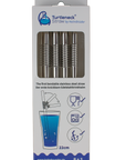 Turtleneck Stainless Steel Bendable Straw sets