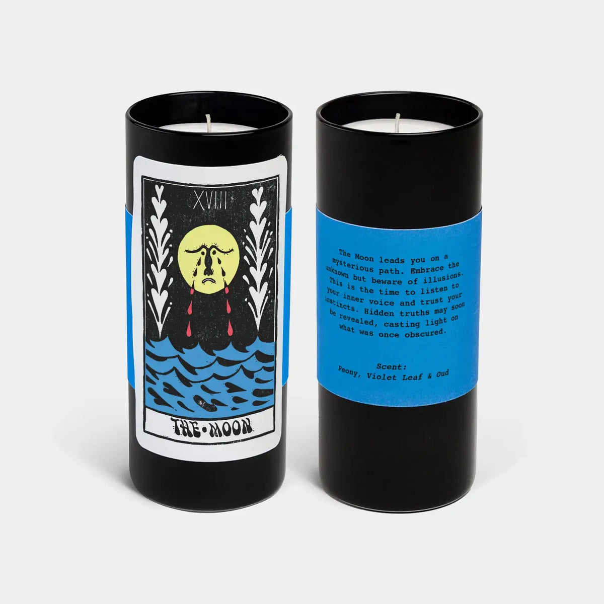 Tarot Candle, The Moon - 6" Tall &amp; 60 Hr Burn, Scented