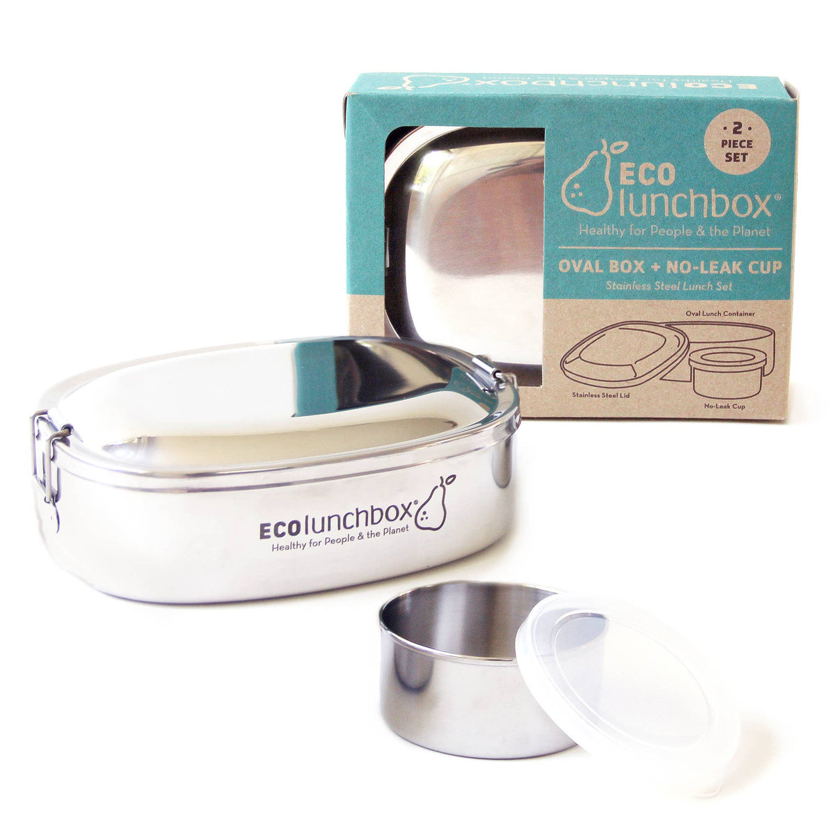 ECOlunchbox Oval &amp; Snack Cup Lunch Food Container