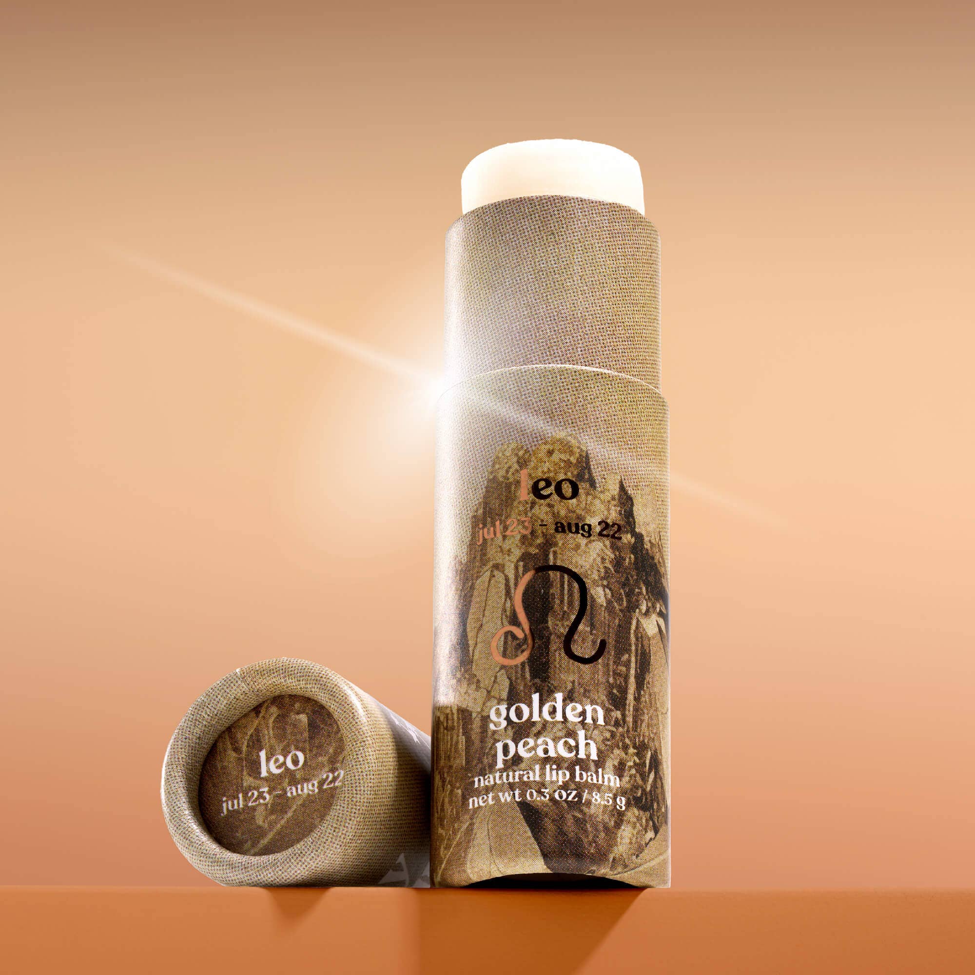 Lip Balm, Zodiac, Leo Golden Peach