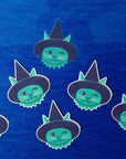 Witch Cat Clear Sticker