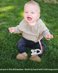 Beaded Wooden & Silicone Pacifier Clip