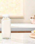 Fox Run Square Glass Milk Bottle, Leaf-Proof 16.9 oz