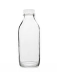 Fox Run Classic Glass Milk Bottle With Lid, 32 oz or 1 Quart