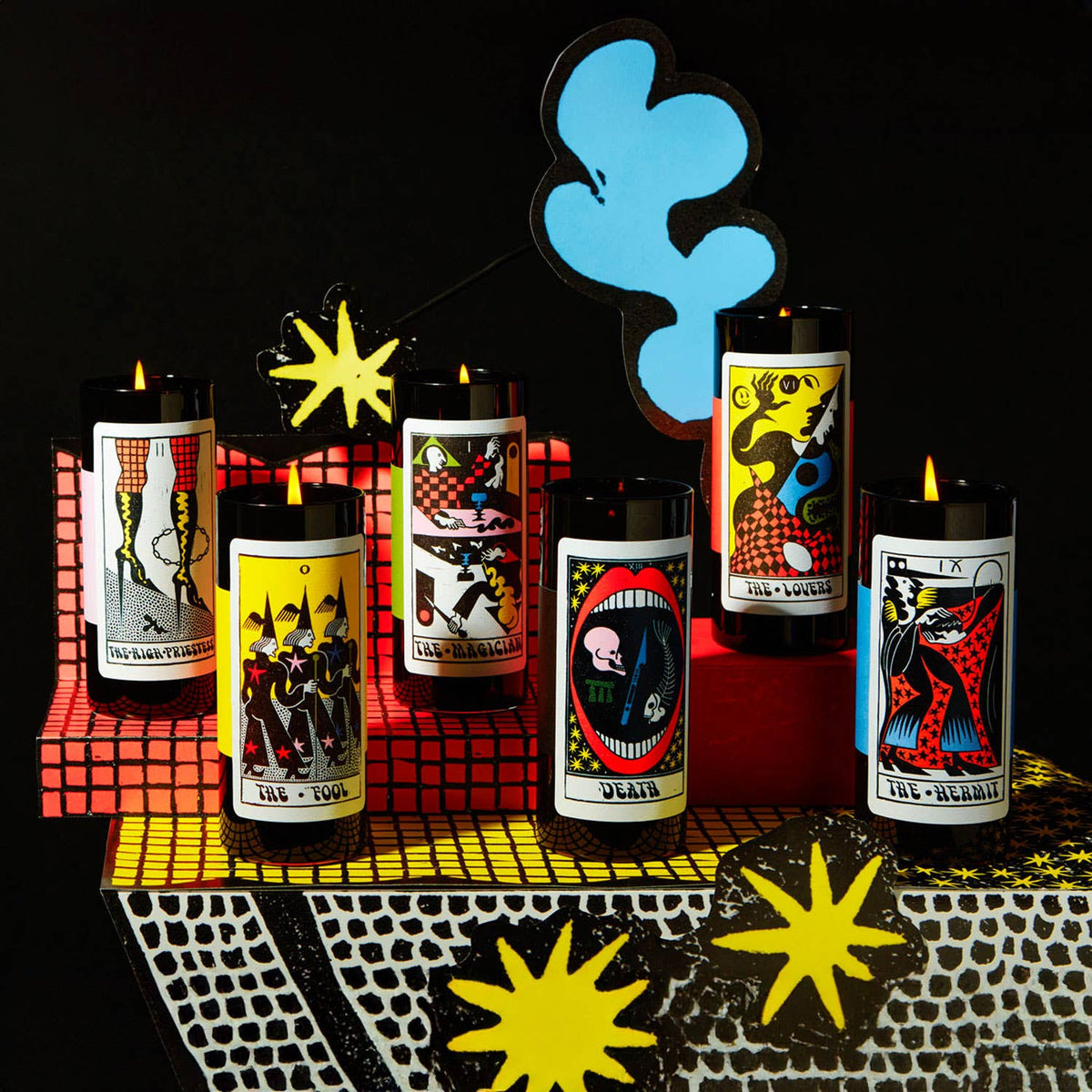 Tarot The Fool Candle - 6" Tall &amp; 60 Hr Burn, Mint &amp; Citrus
