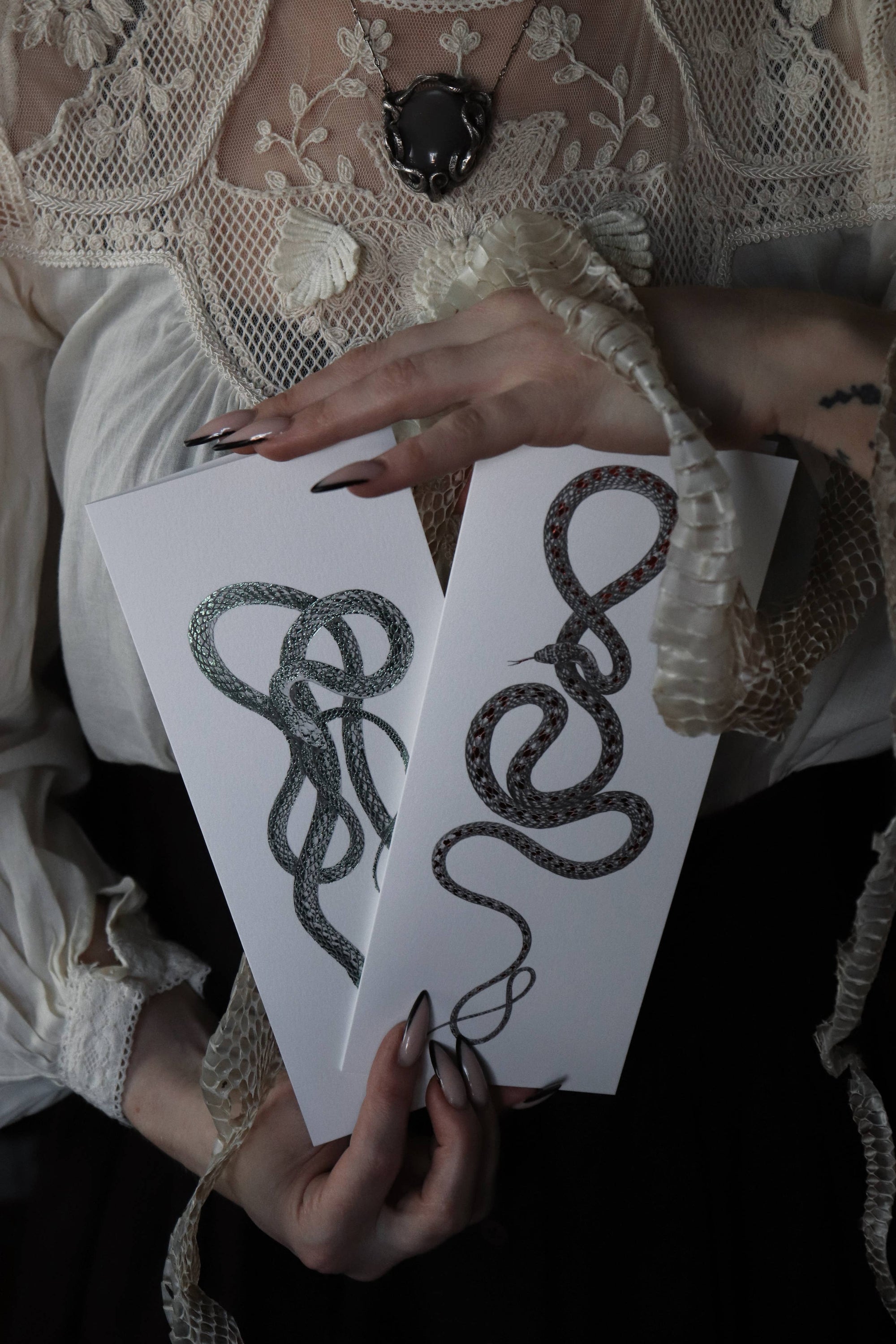 Paradise Flying Foil Snake Greeting Card