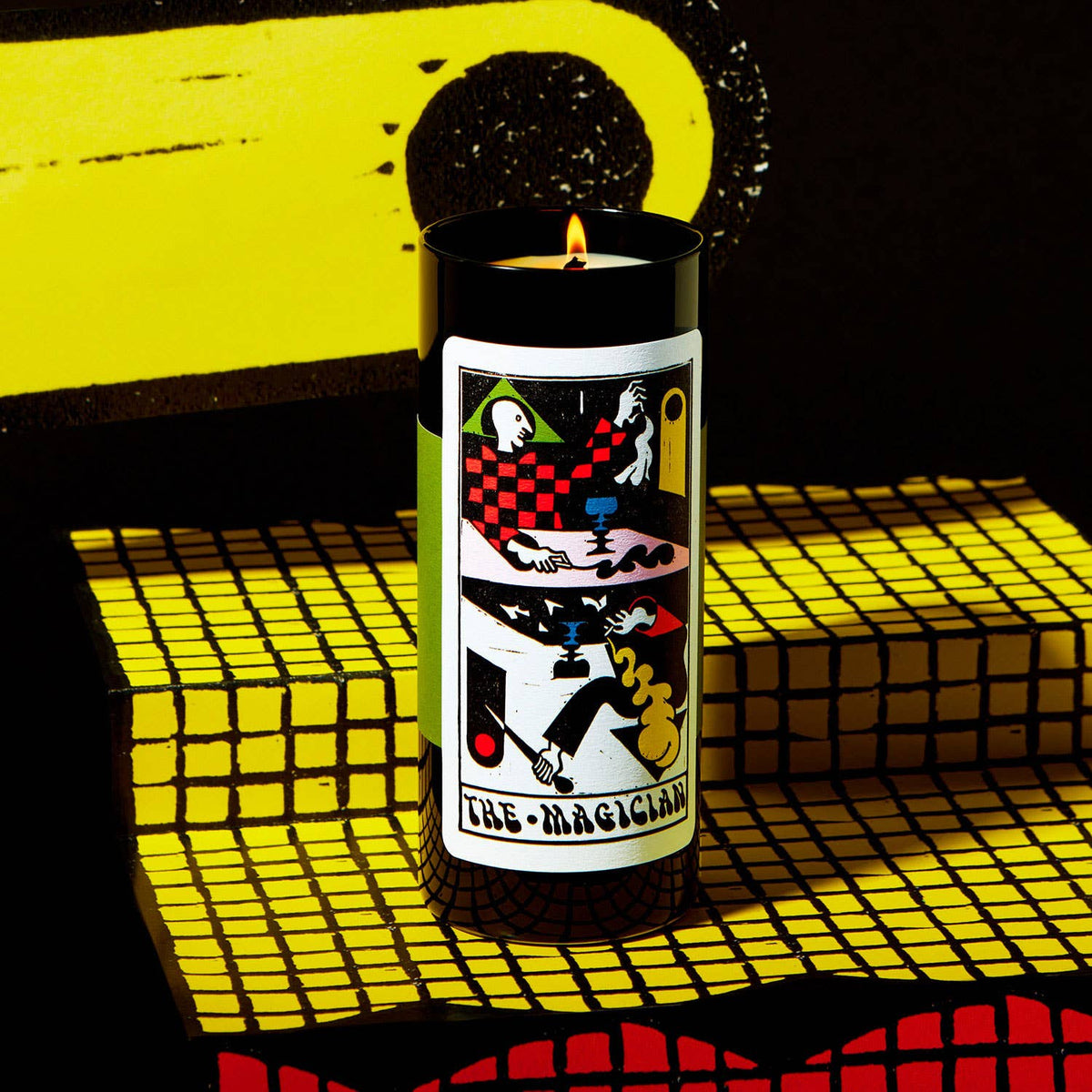 Tarot Candle, Magician -  6" Tall &amp; 60 Hr, Bergamot &amp; Cedar