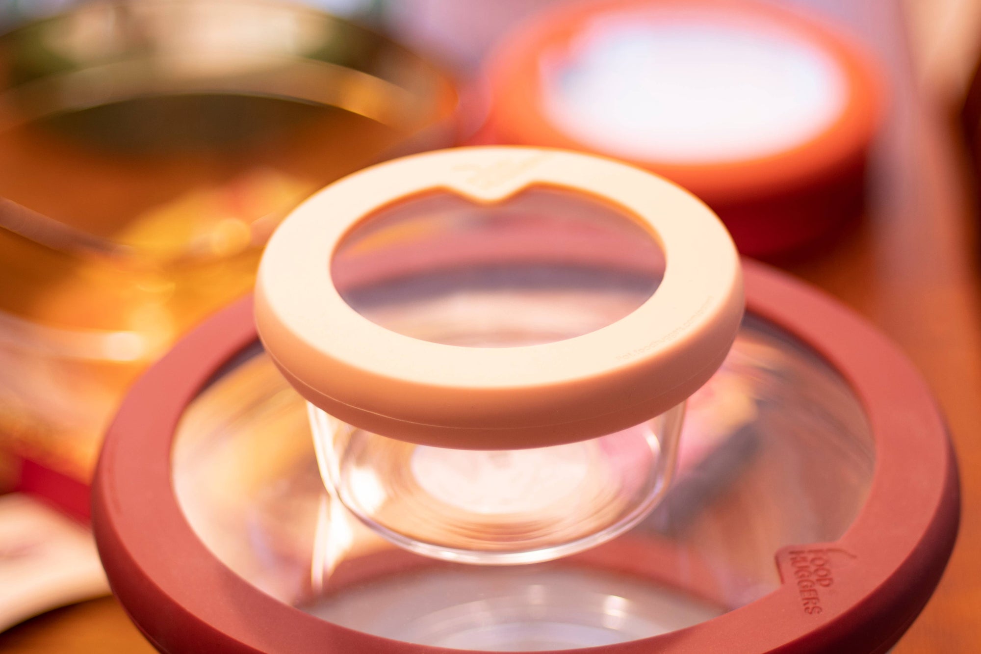 Glass Bowl Lid with Silicone Seal – XSmall – Terra Cotta