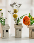 House Bud Vase - Handmade Ceramic Flower Vase