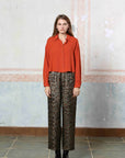 Ladies Animal Print Wide Leg Pants