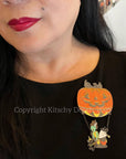Carried Away Halloween Large Soft Enamel Glitter Pin
