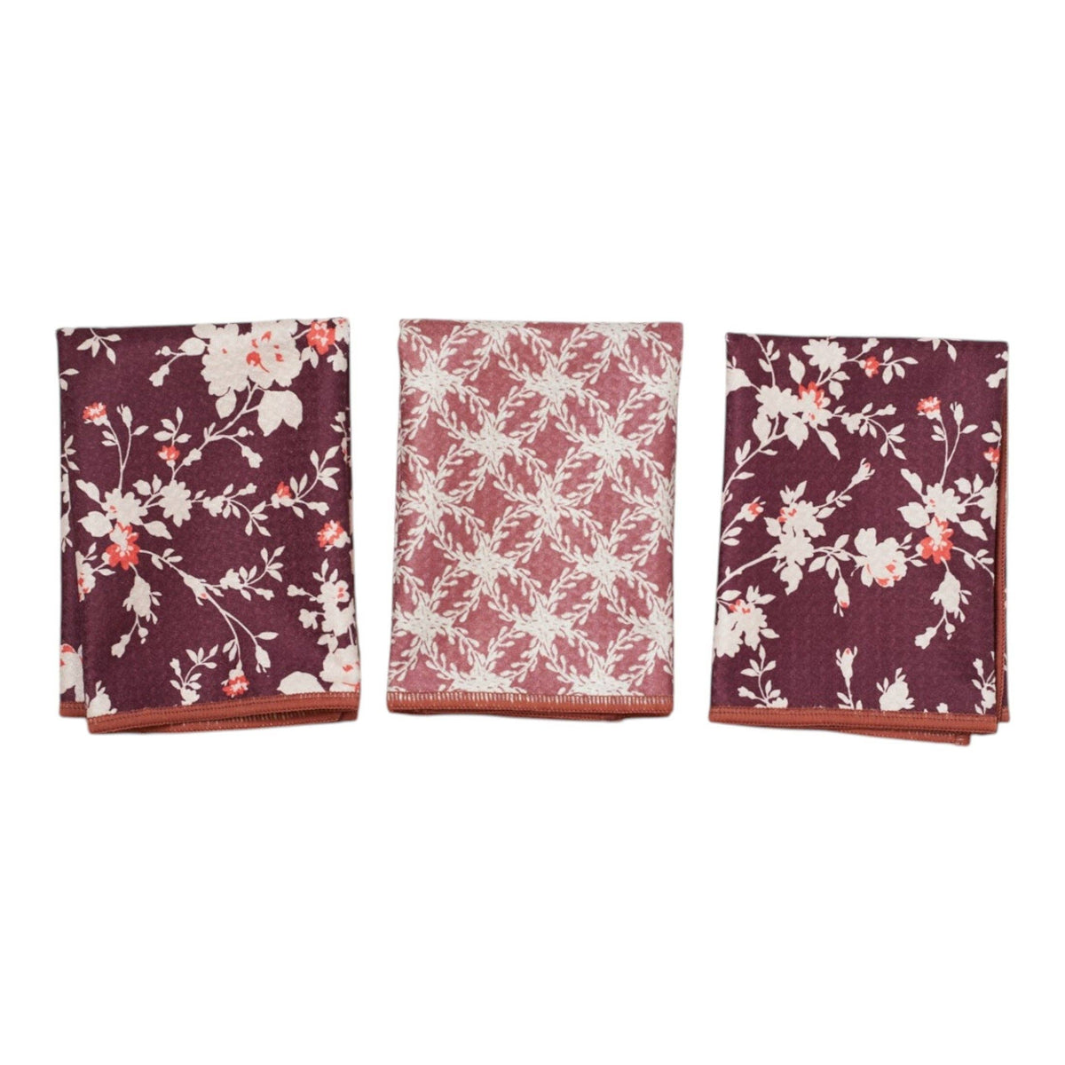 Mighty Mini Towel (Set of 3) Reversible - Signature Collection Pressed Petals