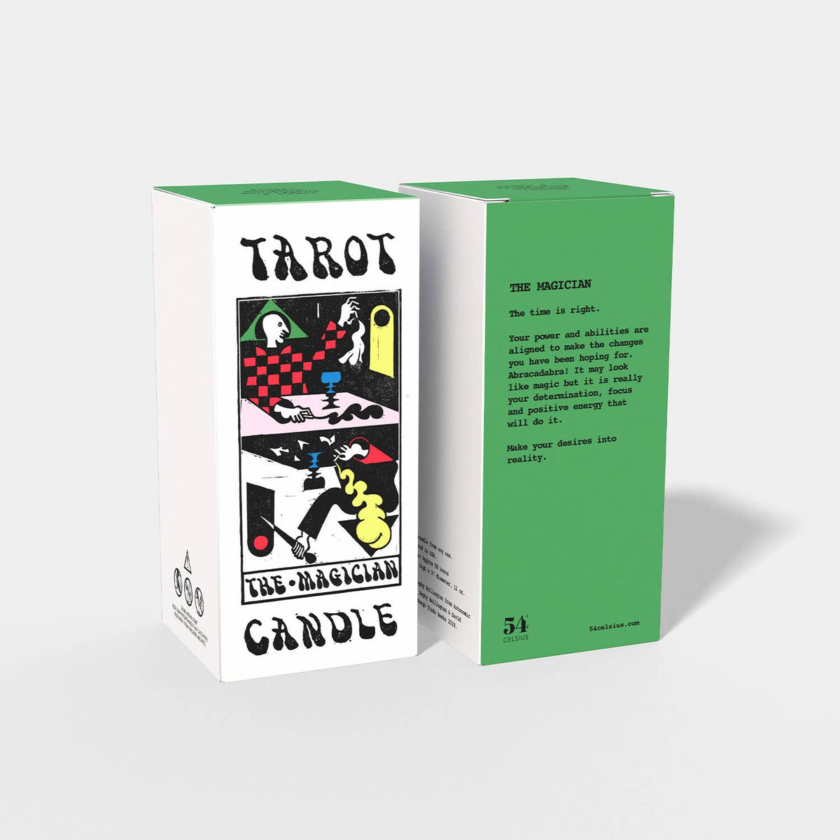 Tarot Candle, Magician -  6" Tall &amp; 60 Hr, Bergamot &amp; Cedar