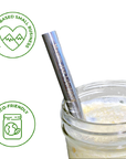 Medium Stainless Steel Boba Straws for Pint Mason Jars