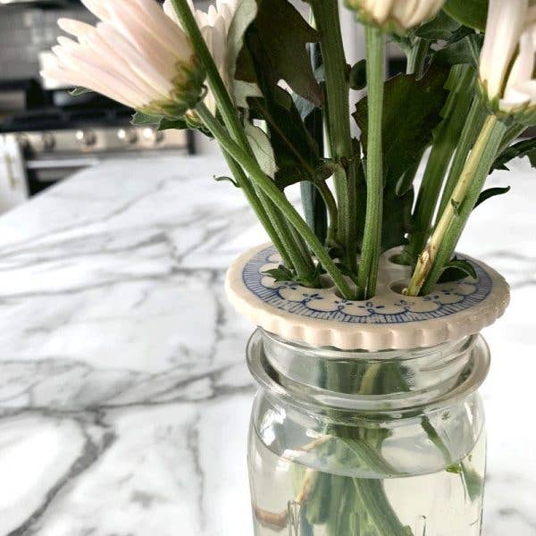 Flower Frog for Mason Jar Bouquet or Propagation, Garden