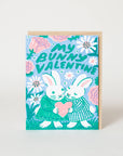 Egg Press Manufacturing - Bunny Valentine Letterpress Greeting Card by Phoebe Wahl