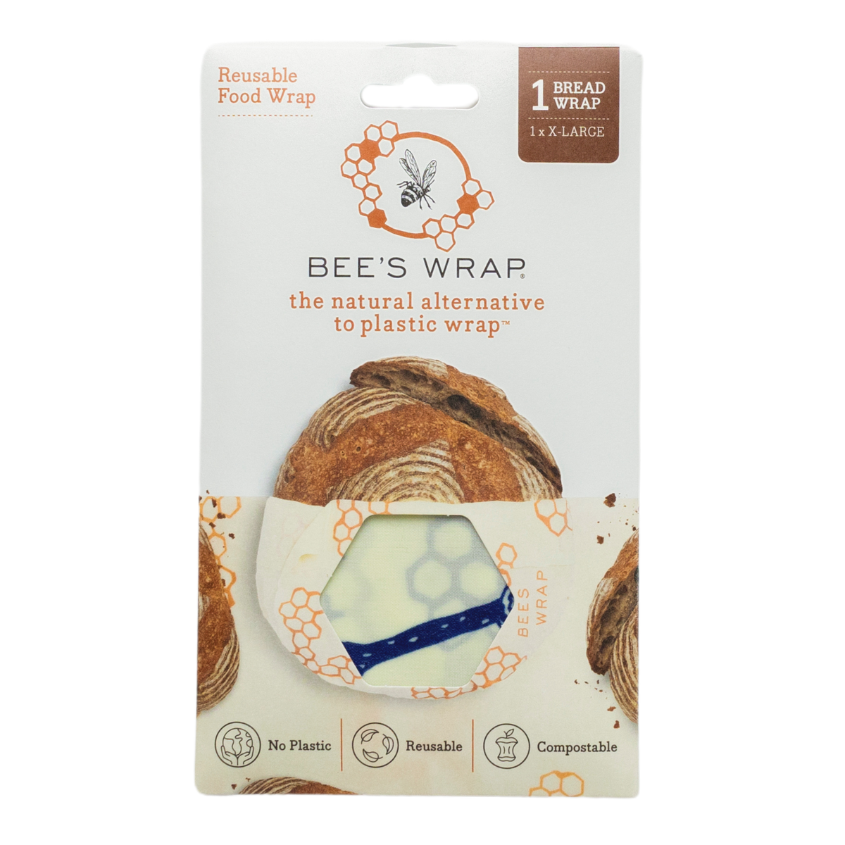 Bees Wrap Beeswax Reusable Bread Wrap - Bees &amp; Bears Print