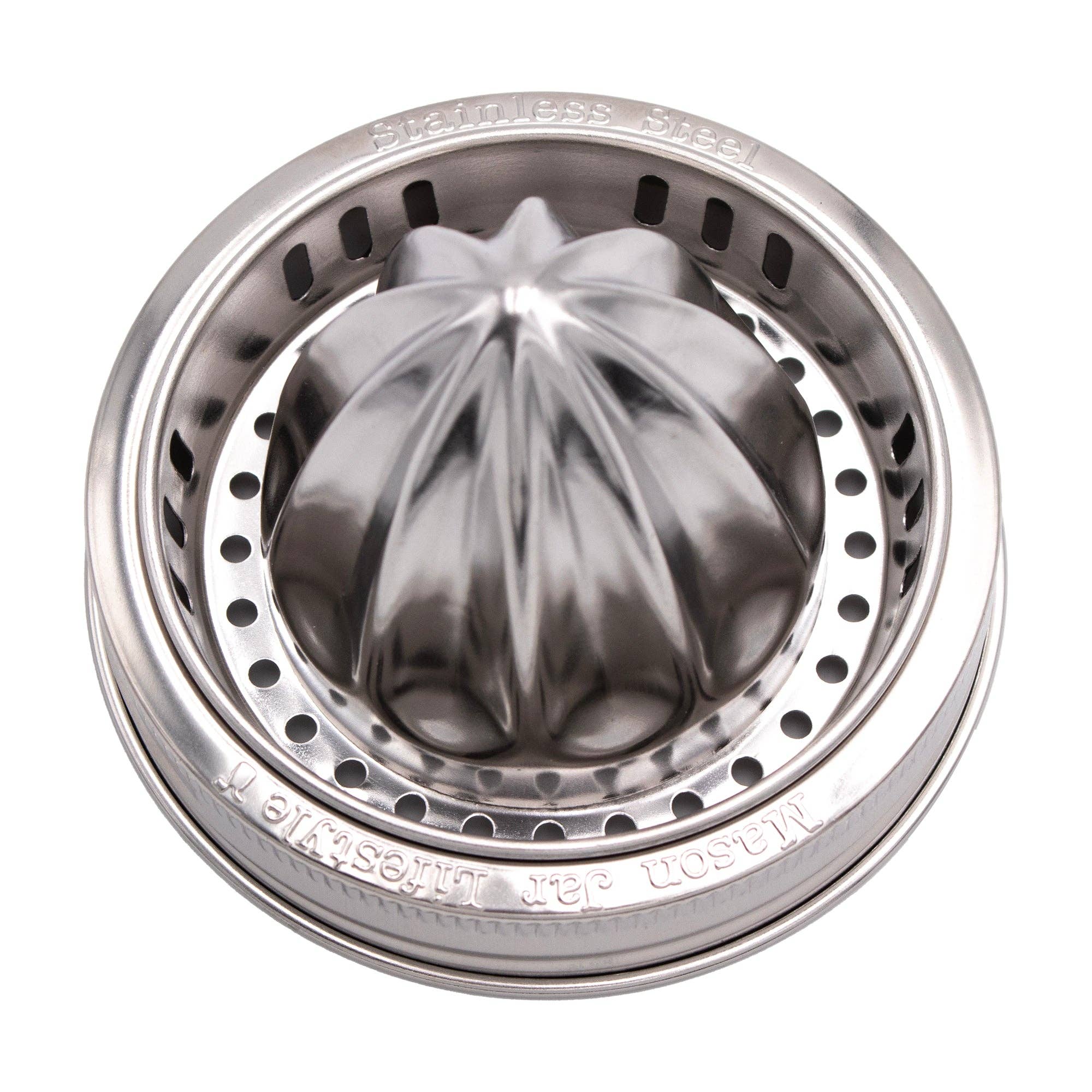 Mason Jar Lifestyle - Stainless Steel Juicing Lid for Wide Mouth Mason Jars