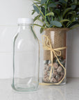 Fox Run Classic Glass Milk Bottle With Lid, 32 oz or 1 Quart