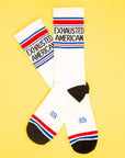 Exhausted American Gym Crew Socks