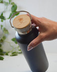 Me Mother Earth - Stainless Steel Water Bottle with Bamboo Lid