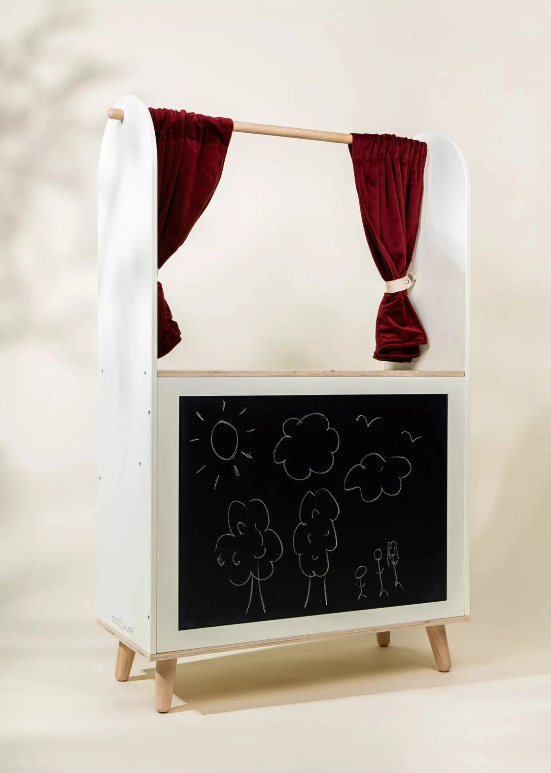Wooden Play Market &amp; Theater Stand