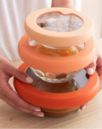 Food Huggers - Food Huggers Lids Set/3 Terra Cotta (XS,S,M)